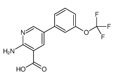2-amino-5-[3-(trifluoromethoxy)phenyl]pyridine-3-carboxylic acid结构式