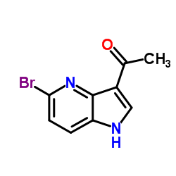 1-(5-Bromo-1H-pyrrolo[3,2-b]pyridin-3-yl)ethanone结构式