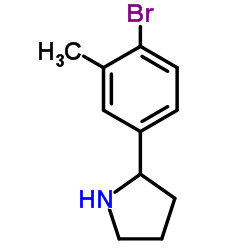 2-(4-Bromo-3-methylphenyl)pyrrolidine Structure