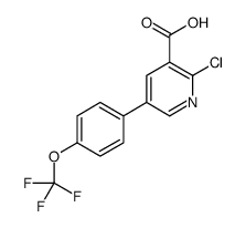 2-chloro-5-[4-(trifluoromethoxy)phenyl]pyridine-3-carboxylic acid Structure