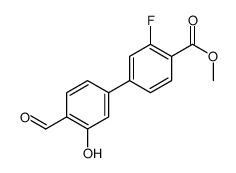 methyl 2-fluoro-4-(4-formyl-3-hydroxyphenyl)benzoate结构式