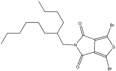 1,3-二溴-5-(2-丁基辛基)-4H-噻吩并[3,4-C]吡咯-4,6(5H)-二酮结构式