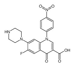1-(4-nitrophenyl)-6-fluoro-7-(1-piperazinyl)-4-oxo-1,4-dihydroquinoline-3-carboxylic acid Structure