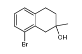 8-bromo-2-hydroxy-2-methyl-1,2,3,4-tetrahydronaphthalene结构式