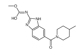 methyl 5(6)-(4-methylpiperidin-1-yl)carbonylbenzimidazole-2-carbamate structure