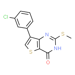 7-(3-氯苯基)-2-(甲硫基)噻吩并[3,2-d]嘧啶-4(3H)-酮结构式