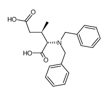 (2S,3R)-2-(dibenzylamino)-3-methylpentanedioic acid结构式