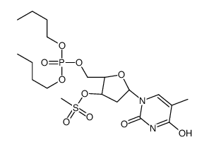 [(2R,3S,5R)-2-(dibutoxyphosphoryloxymethyl)-5-(5-methyl-2,4-dioxopyrimidin-1-yl)oxolan-3-yl] methanesulfonate结构式