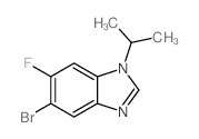 5-溴-6-氟-1-异丙基苯并咪唑结构式