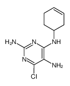 2,5-diamino-6-chloro-4-((cyclohex-3-en-1-yl)amino)pyrimidine结构式