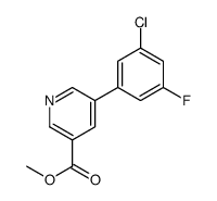 methyl 5-(3-chloro-5-fluorophenyl)pyridine-3-carboxylate结构式