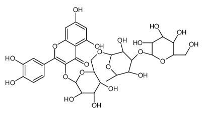 quercetin 3-glucosyl(1-3)rhamnosyl(1-6)galactoside结构式