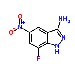 7-Fluoro-5-nitro-1H-indazol-3-amine结构式