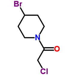 1-(4-Bromo-1-piperidinyl)-2-chloroethanone结构式