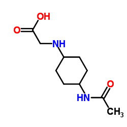 N-(4-Acetamidocyclohexyl)glycine Structure