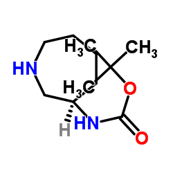 (R)-氮杂环庚烷-3-基氨基甲酸叔丁酯结构式