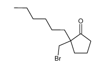 2-Hexyl-2-(bromomethyl)cyclopentanone结构式