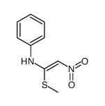 N-(1-methylsulfanyl-2-nitroethenyl)aniline结构式