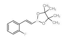 2-(2-氟苯乙烯基)-4,4,5,5-四甲基-1,3,2-二氧硼杂环戊烷结构式