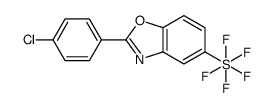 2-(4-Chlorophenyl)-5-(pentafluoro-λ6-sulfanyl)-1,3-benzoxazole结构式