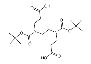 3-(tert-butoxycarbonyl-{2-[tert-butoxycarbonyl-(2-carboxy-ethy)-amino]-ethyl}-amino)-propionic acid Structure