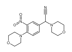 α-morpholino-α-(4-morpholino-3-nitro-phenyl)-acetonitrile结构式