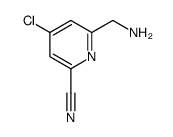 6-(aminomethyl)-4-chloropyridine-2-carbonitrile结构式