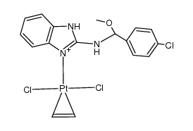 trans-PtCl2(C2H4)(2-N-(CH(OCH3)C6H4-4-Cl)benzimidazole) Structure