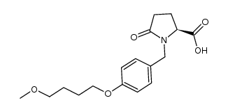 1-[4-(4-methoxybutoxy)benzyl]-5-oxo-L-proline结构式