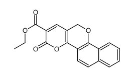 3-Oxo-3H,12H-4,11-dioxa-chrysene-2-carboxylic acid ethyl ester structure