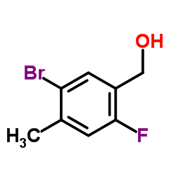 5-Bromo-2-fluoro-4-methylbenzyl alcohol structure