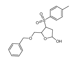 5-benzyloxymethyl-2-hydroxy-4-(4-tolylsulfonyl)tetrahydrofuran结构式