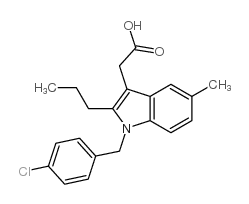1H-Indole-3-aceticacid, 1-[(4-chlorophenyl)methyl]-5-methyl-2-propyl- structure