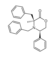 (3S,5R)-N,3-dibenzyl-3-methyl-5-phenyl-3,4,5,6-tetrahydro-1,4-oxazin-2-one Structure