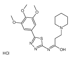 3-piperidin-1-yl-N-[5-(3,4,5-trimethoxyphenyl)-1,3,4-thiadiazol-2-yl]propanamide,hydrochloride结构式