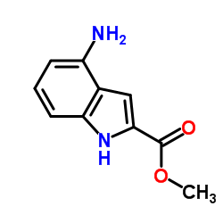 1H-Indole-2-carboxylicacid,4-amino-,methylester(9CI) Structure