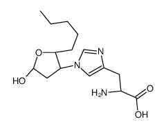 (2S)-2-amino-3-[1-(5-hydroxy-2-pentyloxolan-3-yl)imidazol-4-yl]propanoic acid Structure