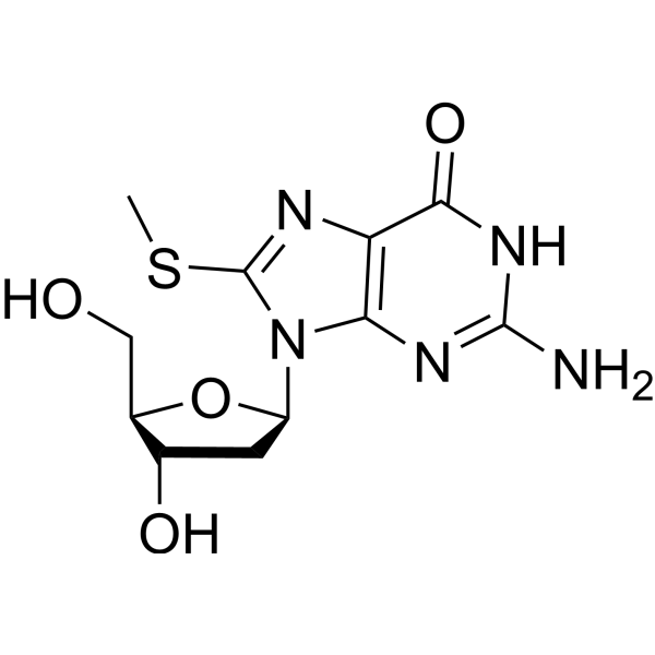 2'-Deoxy-8-methylthioguanosine结构式