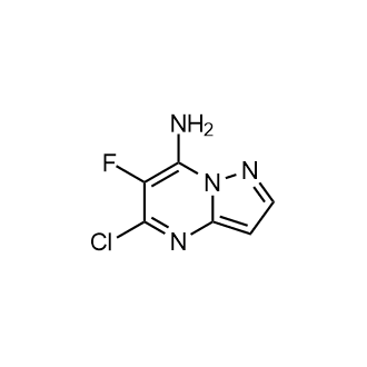 5-氯-6-氟吡唑并[1,5-a]嘧啶-7-胺结构式