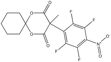 3-Methyl-3-(2,3,5,6-tetrafluoro-4-nitrophenyl)-1,5-dioxaspiro[5.5]undecane-2,4-dione结构式