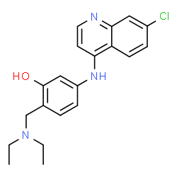 5-[(7-氯-4-喹啉基)氨基]-2-[(二乙基氨基)甲基]苯酚结构式