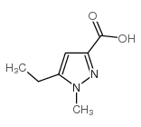 5-ethyl-1-methylpyrazole-3-carboxylic acid Structure