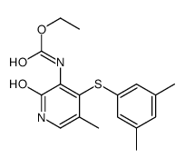 ethyl N-[4-(3,5-dimethylphenyl)sulfanyl-5-methyl-2-oxo-1H-pyridin-3-yl]carbamate结构式