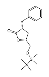 dihydro-5(S)-(((tert-butyldimethylsilyl)oxy)methyl)-3(R)-(phenylmethyl)-3(2H)-furanone Structure