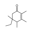 5-ethyl-2,3,4,5-tetramethyl-2-cyclohexen-1-one structure