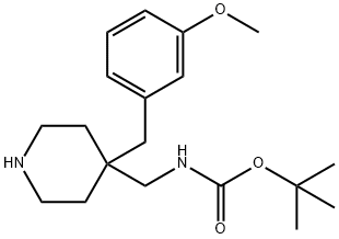 tert-Butyl [4-(3-methoxybenzyl)piperidin-4-yl]methylcarbamate Structure