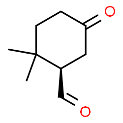 Cyclohexanecarboxaldehyde, 2,2-dimethyl-5-oxo-, (R)- (9CI) Structure