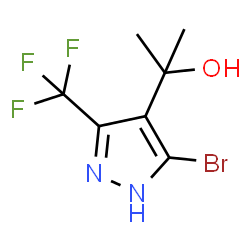 2-(3-溴-5-(三氟甲基)-1H-吡唑-4-基)丙-2-醇结构式