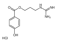 diaminomethylidene-[3-(4-hydroxybenzoyl)oxypropyl]azanium,chloride结构式