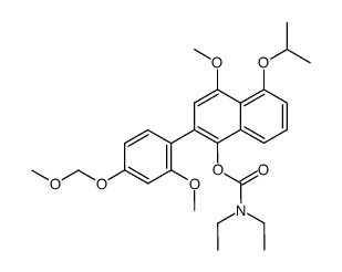 N,N-diethyl O-[4-methoxy-5-isopropoxy-2-(2-methoxy-5-methoxymethoxyphenyl)]-1-naphthylcarbamate结构式